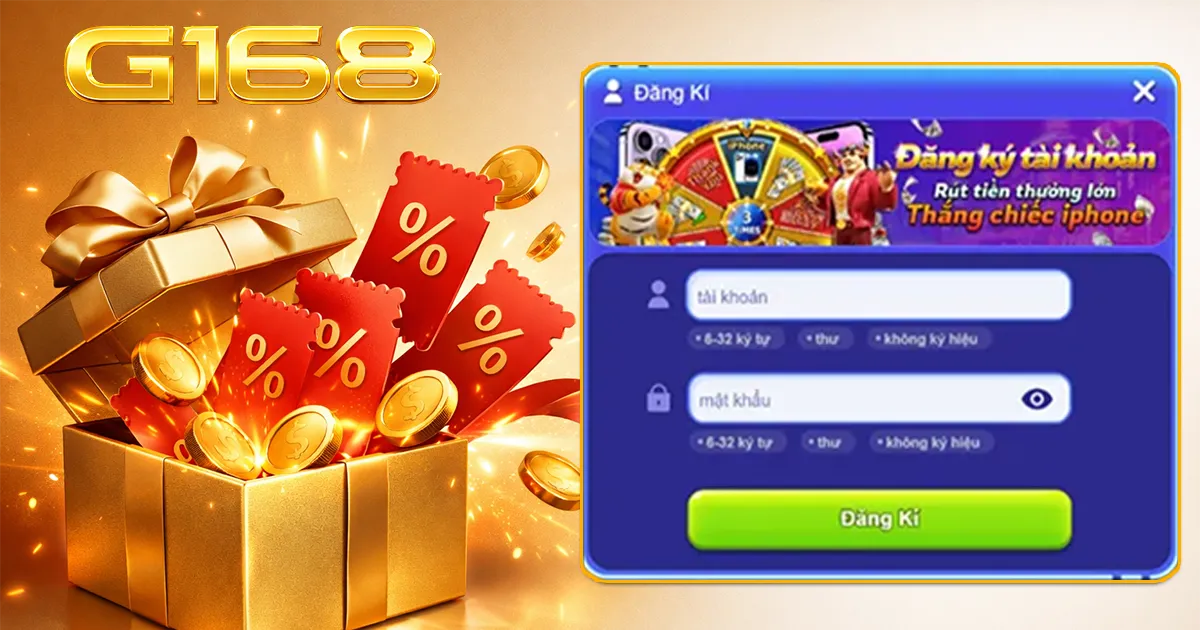 dang ky G168 slot game